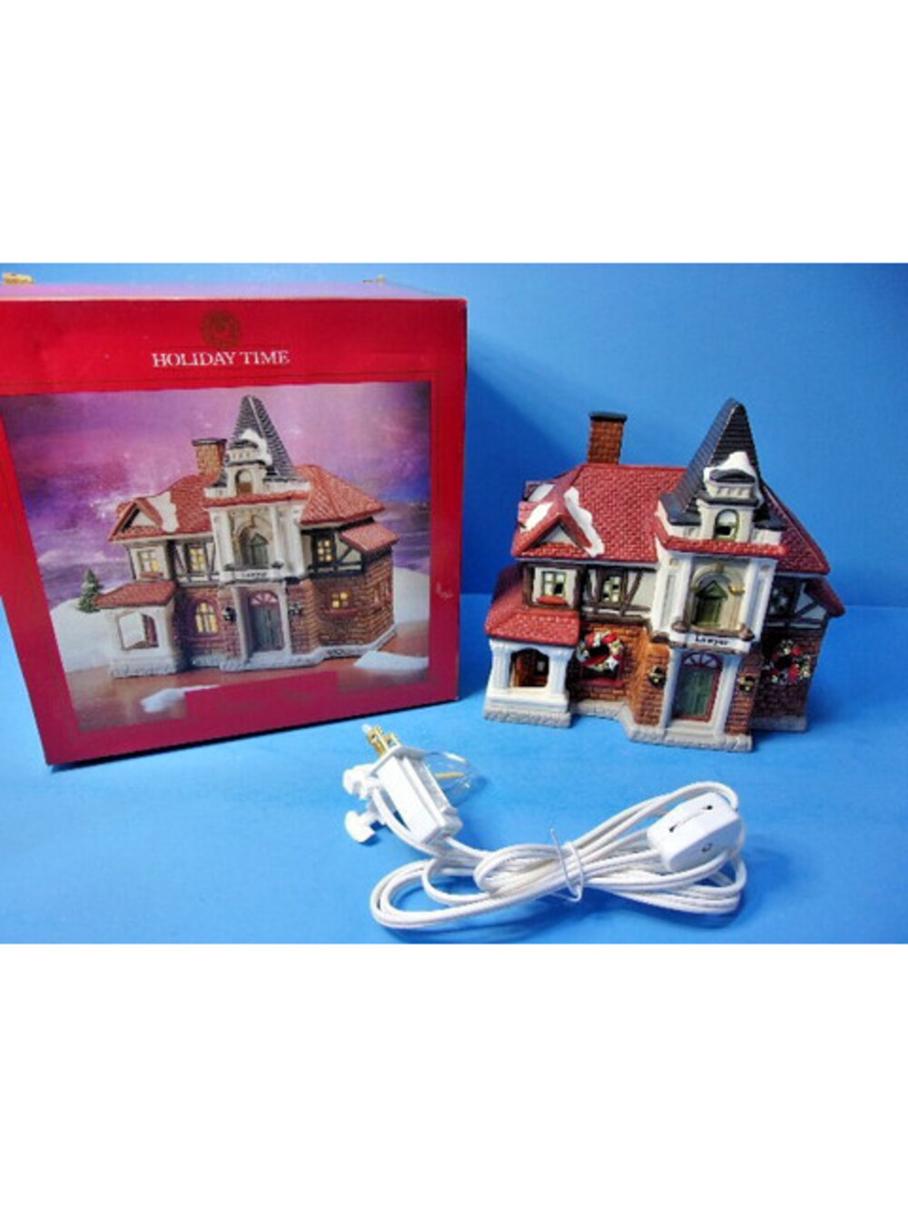 Holiday Time Banbury Cottage Lighted Christmas Village Lawyer's Office Vintage